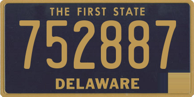 DE license plate 752887