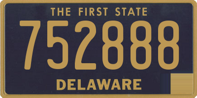 DE license plate 752888