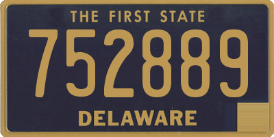 DE license plate 752889