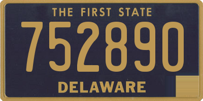 DE license plate 752890