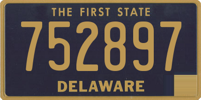 DE license plate 752897
