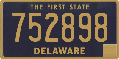 DE license plate 752898