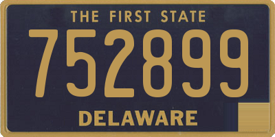 DE license plate 752899