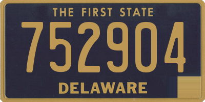 DE license plate 752904