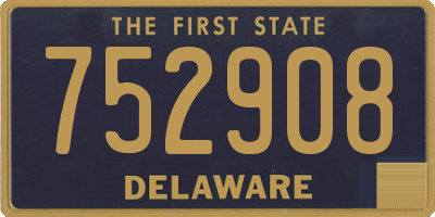 DE license plate 752908