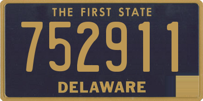 DE license plate 752911