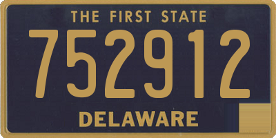 DE license plate 752912
