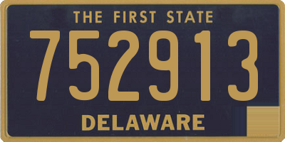 DE license plate 752913