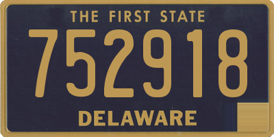 DE license plate 752918