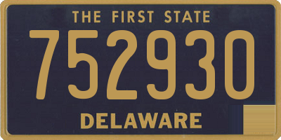 DE license plate 752930