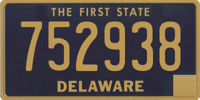 DE license plate 752938