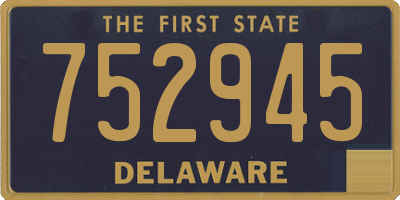 DE license plate 752945