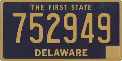 DE license plate 752949