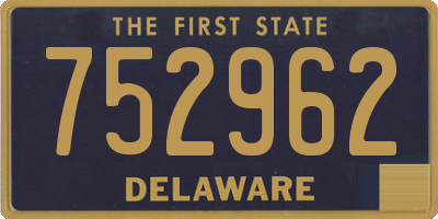DE license plate 752962