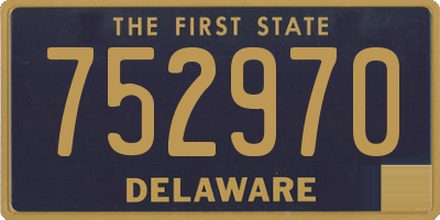 DE license plate 752970