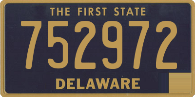 DE license plate 752972