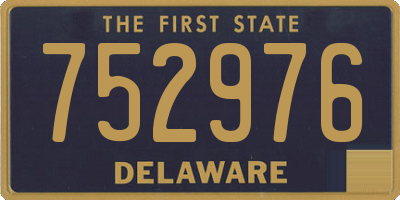 DE license plate 752976