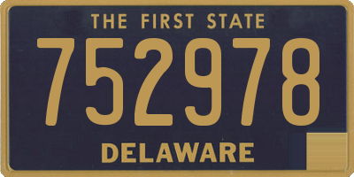 DE license plate 752978