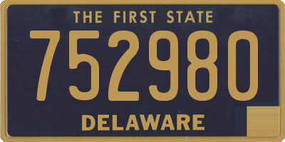 DE license plate 752980