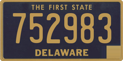 DE license plate 752983