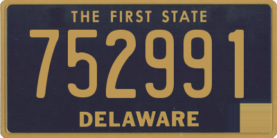 DE license plate 752991
