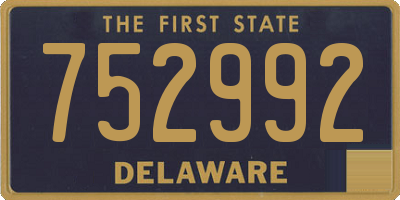 DE license plate 752992