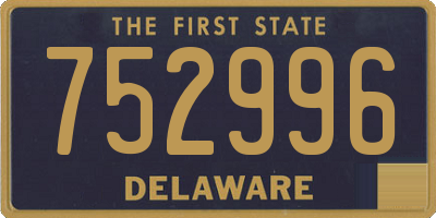 DE license plate 752996