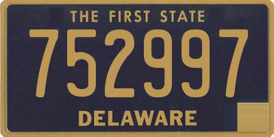 DE license plate 752997