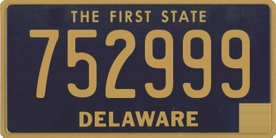 DE license plate 752999