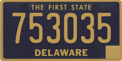 DE license plate 753035