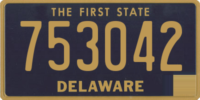 DE license plate 753042