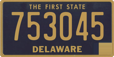 DE license plate 753045