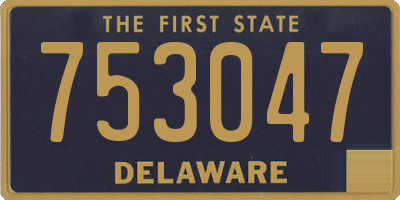 DE license plate 753047