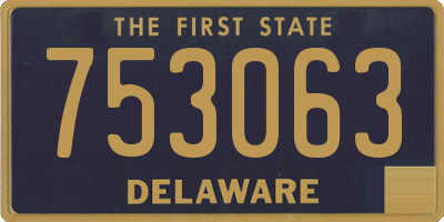 DE license plate 753063