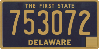 DE license plate 753072