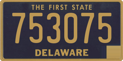 DE license plate 753075