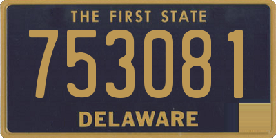 DE license plate 753081