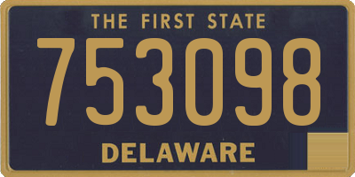 DE license plate 753098