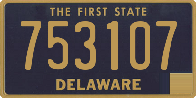 DE license plate 753107