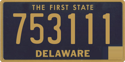 DE license plate 753111