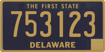 DE license plate 753123