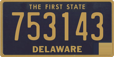 DE license plate 753143
