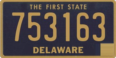 DE license plate 753163