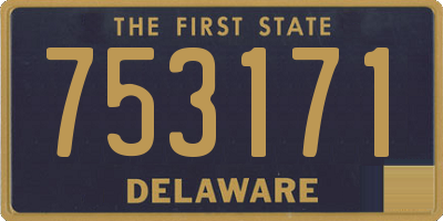 DE license plate 753171