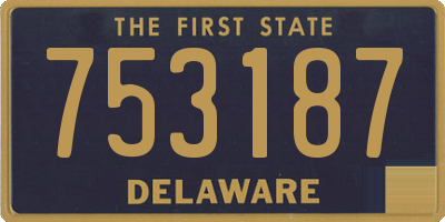 DE license plate 753187