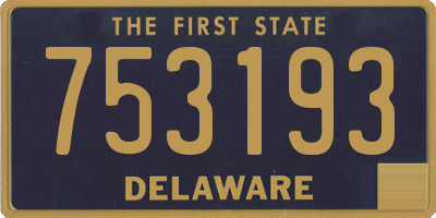 DE license plate 753193