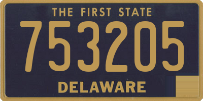 DE license plate 753205