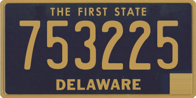 DE license plate 753225