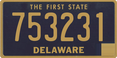DE license plate 753231