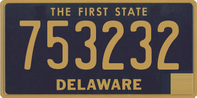 DE license plate 753232